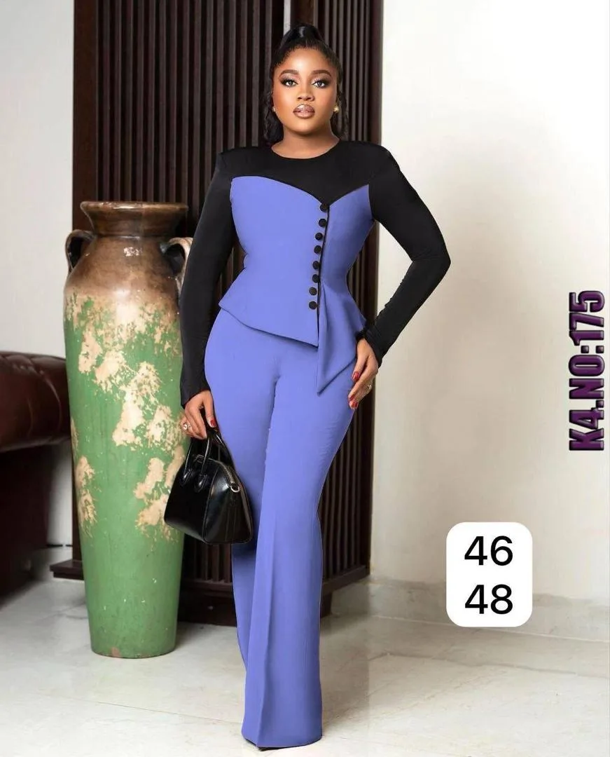 Ensemble « Royal Curve » – Bicolore Asymétrique Boutonné